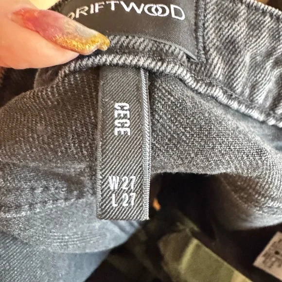 DRIFTWOOD Two-Tone Camo & Charcoal Cropped Jeans - Picture 8 of 15